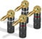 Aolso 24K vergoldeter Bananenstecker, 4 Stück 90-Grad Lautsprecheranschluss, 4,5-mm-Lautsprecheranschluss, 90-Grad-Lautsprecher-Bananenstecker für Lautsprecher Verstärker, Receiver Stereo
