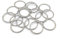 XCSJ 20 Pcs O Ringe Metall 38 mm, Rundringe Nicht Verschweißte O-Ring für Taschen, Gürtel, Hundeleine, Kleidung, DIY Handwerk (Silber)