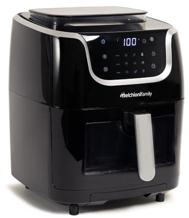 Melchioni Friggitrice ad Aria Melchioni Gioia 3in1 con Funzione Cottura a Vapore, Capacità 6,5L, Serbatoio 1,3L, Display Touch, 30 Programmi Preimpostati, Timer e Temperatura Regolabile, Potenza 170W