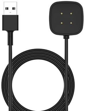JZK Câble chargeur de montre intelligente compatible avec Fitbit Versa 4/Versa 3, Sense/Sense 2, station charge remplacement magnétique de 1 m avec cordon de câble USB, station charge portable