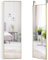 FANTASK 37 x 120 cm Altura Ajustable Espejo de Cuerpo Entero, Gancho para Colgar Espejo de Pared, Espejo de Puerta en Oro