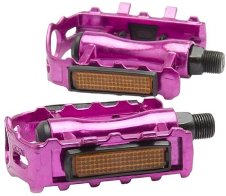 LXLAEOANG Fahrrad Pedale 1 Paar Straße Mountainbike Aluminium Legierung Anti-Slip Fahrrad Radfahren Pedale Fahrrad Zubehör Ersatz Teile(Pink)