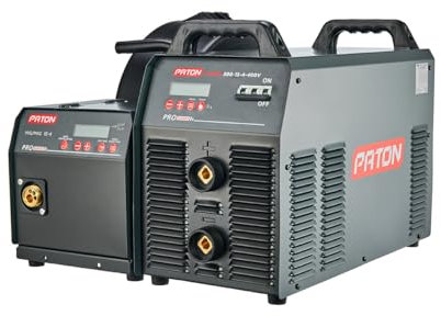 Saldatrice MIG PATON ProMIG 500A 3 in 1 400V, 15-4 – Kit industriale con trainafilo a 4 rulli, torcia MIG e inverter – Saldatura MIG/MAG con e senza gas