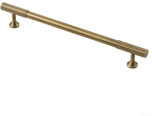 ReachMall Tiradores de latón macizo para puerta de armario de cocina, muebles, ropa, zapatos, manijas de puerta de cajón de cocina, tornillo de 25 mm (192 mm)