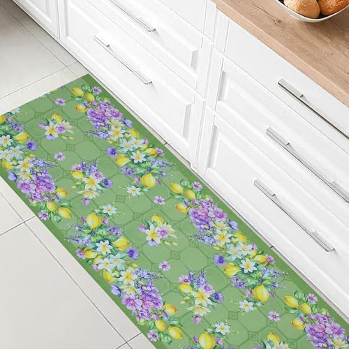 Nada Home Tappeto cucina passatoia antiscivolo Limoni con maioliche Vietrese gommato 7123