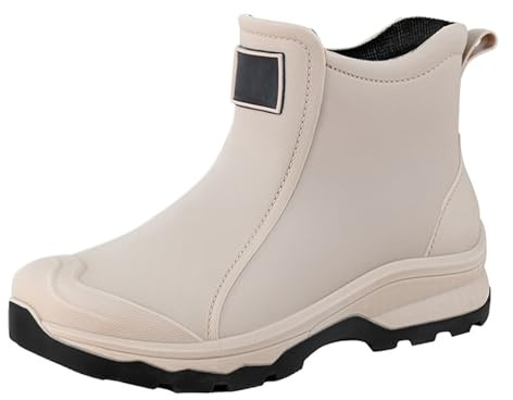 Stivali di gomma da uomo e donna, impermeabili, corti, in gomma, per lavori all'aperto, pesca, agricoltura, impermeabili, impermeabili, grigio., 40