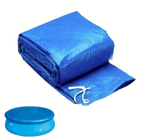 Bâche de piscine ronde de 3 m – Housse de protection gonflable pour piscine hors sol avec cordon de serrage – Housse d'extérieur pliable pour piscines familiales