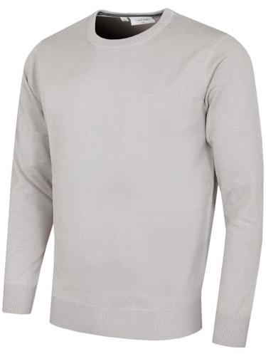 Calvin Klein Mens 2026 Crew Neck Cotton Breathable Golf Sweater