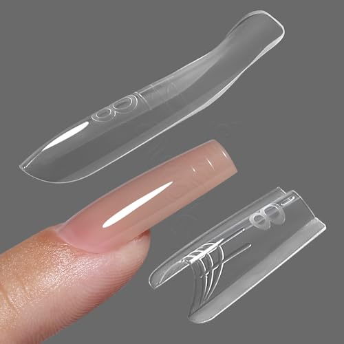 sandwich originali forme doppie,240ps stampo per unghie per l'estensione rapida delle unghie, 15 formati forma di plastica, strumenti di nail art salon(W559-Square)