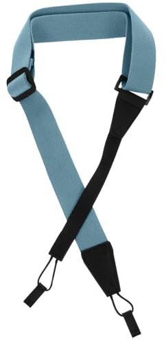 Ukulelengurt ohne Bohren, aus Gewebe, Blau, Leicht