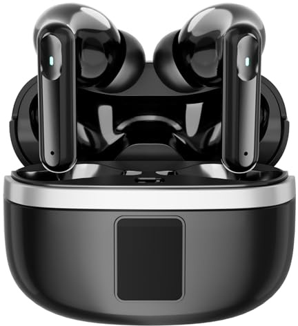 JBMI Kopfhörer Kabellos Bluetooth 5.3, In Ear mit 4 ENC Mikrofon Bluetooth Kopfhörer, 60 Std Stereo Noise Cancelling Earbuds, USB-C, IP7 Wasserdicht Ohrhörer (Obsidiana)