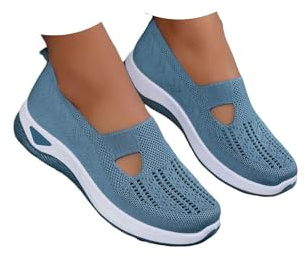 Zapatillas Ortopedicas Mujer, Zapatos Ortopédicos con Malla para Caminar Verano Zapatillas Comodos Ligeros sin Cordones Deporte Sandalias Palas Plataforma Transpirables Antideslizantes Deportivas 2026