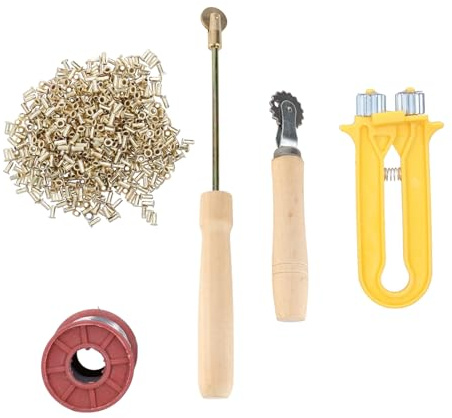 Alomejor Ensemble d'outils de démarrage apicole durable à incrustation de fil tendeur de fil de ruche pour débutants et apiculteurs expérimentés - 2 pièces Encastrés de fil, tension de cadre