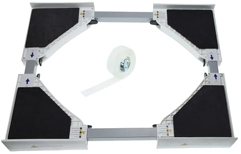 vhbw Universal Verbindungssatz für Waschmaschinen & Wäschetrockner mit Breite 46-66 cm - Stapel-Set