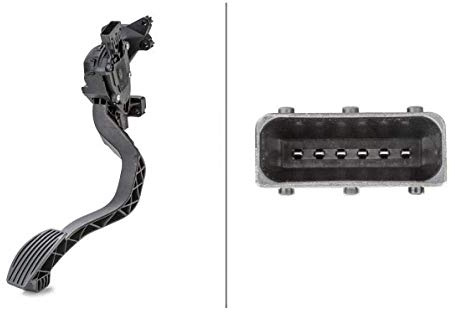 HELLA 6PV 010 175-721 Sensor, Fahrpedalstellung - für Linkslenker - 6-polig | Kompatibel mit: ALFA ROMEO GIULIETTA, GIULIETTA, GIULIETTA Kasten/Schrägheck, FIAT BRAVO II, BRAVO Van, LANCIA DELTA I