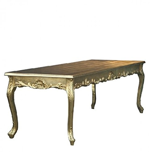 Casa Padrino Barock Esstisch Gold 160cm - Esszimmer Tisch Möbel Speisetisch B!