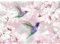 Runa Art Fototapete Blumen Vögel Kolibri Modern Vlies Wohnzimmer Schlafzimmer - Made in Germany - 308 x 220 cm Rosa 9406010a