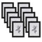 WOLTU Bilderrahmen 20x30cm 10er Set Fotorahmen Holzrahmen mit Passepartout, zum vertikalen oder horizontalen Aufhängen/Aufstellen, Posterrahmen Collage Wanddeko, Schwarz
