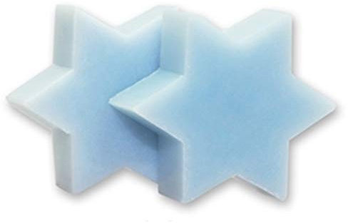 Florex - 5 saponette a forma di stella, con fiori di ghiaccio, misura grande, per calendario dell'Avvento