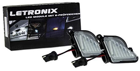LETRONIX SMD LED Umfeldbeleuchtung Ausstiegsbeleuchtung Module Geeignet für/Kompatibel mit: Superb 2 II Typ 3T und 3T4 2008-2015 / Octavia 3 III Typ 5E 2012-2017