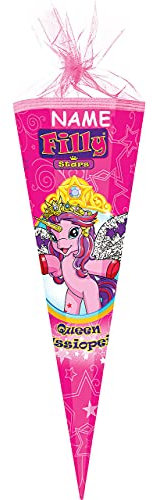 alles-meine.de GmbH personalisierte 3D LED Licht & Leucht - Schleife - verschiedenes Zubehör frei wählbar - passend für Schultüte - Filly Pferd/Einhorn - Cassiopeia - 22 / ..