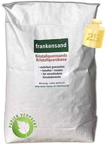 Anbobo Müller GmbH - Filtersand/Filterkies/Kristallquarzsand/Quarzsand für Sandfilteranlagen - 25 KG - 0,63-1,25 mm - Deutsche Produktion