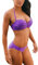Ava Mia Damen Bikini Set vorgeformtes Bandeau-Bikinitop mit Bikinihose Low Farbe Lila M