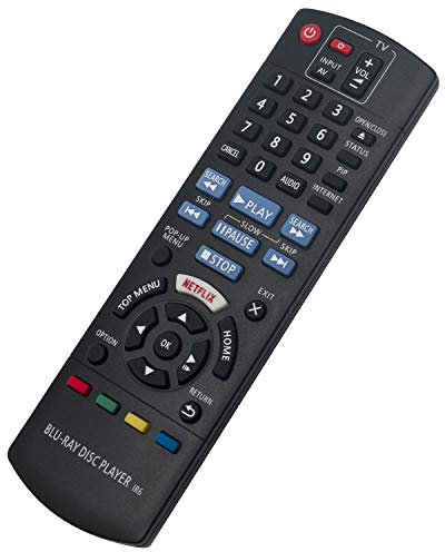 VINABTY N2QAYB001029 Replacement Remote Fit for Panasonic Blu-Ray Disc Player DMP-BDT166 DMP-BDT165 DMP-BD833 DMP-BD83 DMP-BD84 DMP-BDT168 DMP-BDT167 DMP-BD843 N2QAYB001026