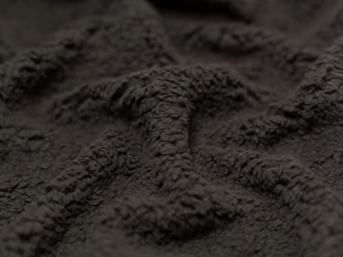 Lammfell-Sherpa-Fleece-Stoff, Dunkelgrau, Meterware