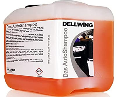 DELLWING shampoo per auto concentrato 5 l - shampoo altamente professionale per la tua autovettura - diluibile fino a 1:100