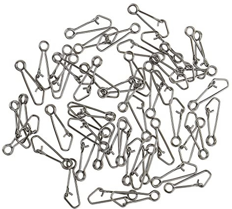 chiwanji 50Pcs Angeln Snap Connector Haken Snap Tackle, 2#