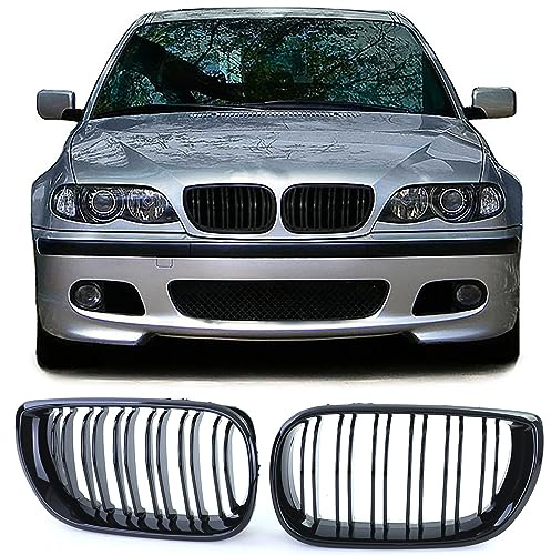 Doppelsteg Kühlergrill Performance Schwarz Glanz für 3er BMW E46 2001-2005