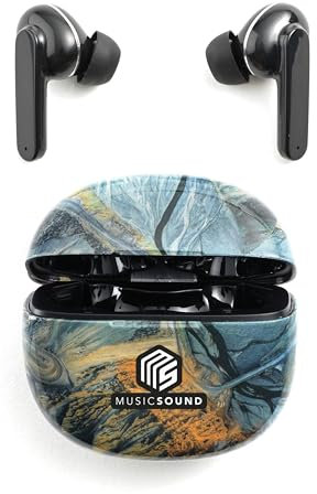 Music Sound | TWS in Ear | Cuffiette Auricolari Bluetooth Wireless per Smartphone Custodia di Ricarica – Durata Batteria 5h Ricariche 5 Volte by Cellularline