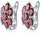 LP LOHASPIE Ohrclips für Damen Massiv 925 Sterling Silber mit Ovalschliff Rot Lila Natürlicher Edelstein Ohrring Rhodiniert Elegantes Stil Design Edlen Schmuck zum Geburtstag Weihnachten (Granat)