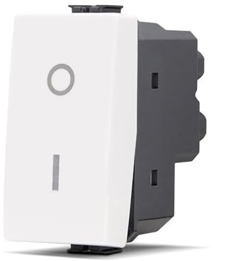 Interruttore bipolare 0/1 (16A-250V) serie Joy 502B T3 bianco compatibile matix