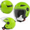Lange Visier Motorradhelm Jet City Roller Zertifikat ECE 22 Grün L