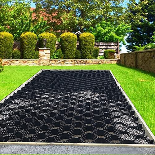 MLYYJH Stabilisateur Gravier Gazon Dalle Stabilisatrice Grille de Gravier de 5 cm Sol Stationnement Voiture/Camion/Camping-Car/véhicule/Camping-Car - Pavés de géogrille perméables étirés découpables