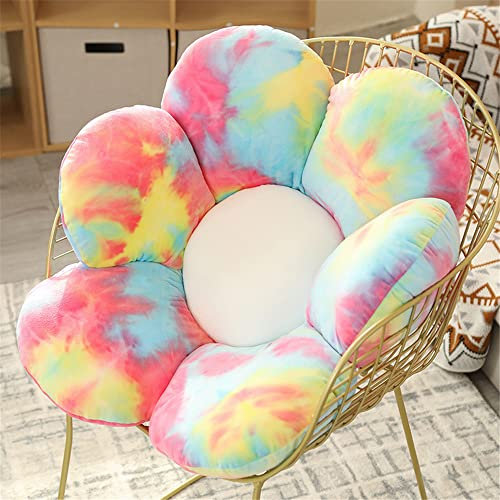 Morbuy Plüsch Kissen Blumen Sitzkissen Stuhlkissen, Blumenform Weich Bequemen Kopfkissen Sitzpolster Sofakissen für Kinderzimmer Hause Sofa Dekoration (25cm/9.8inch,Bunt)