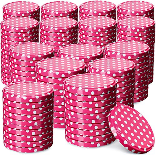KADAX Couvercle à vis fi82 mm x 200 pcs, Couvercle twist-off Ensemble en métal, Couvercle de rechange pour bocaux, Couvercle avec 6 crans d'encliquetage pour bocaux droits et bocaux de conserve