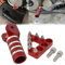 Motorrad Schalthebel und Bremshebel Schrittspitze Kit,Hinten Bremspedal Schalthebelpedal für 125-530cc SX EXC XCF XC XCW SXF SMR 690SMCR 690ENDURO SUPERMOTOR-Rot