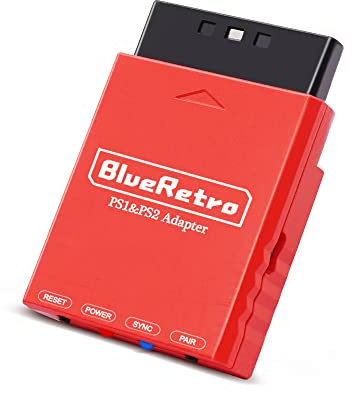 XBERSTAR Adattatore Bluetooth Wireless Controller Convertitore Controller Adattatore Supporta PS2 PS1 Console di Gioco (ROSSO)