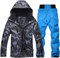 Skianzug Herren Snowboardjacke + Hose Winterparka Outdoor Thermo Skijacke und Hose Lake Blue Hose M