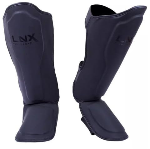 LNX Schienbeinschoner Muay Thai Pro Fight - Schienbeinschutz für Kampfsport Kickboxen Spannschützer S M L XL schwarz Herren Damen (Ultimatte Black, XL)