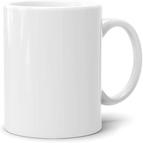 Acen Merchandise Tazze a sublimazione senza stampa di alta qualità, in ceramica o in set, tazze a sublimazione con inchiostro (4 pezzi, bianco)