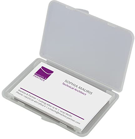 Idée pro mobilité SaveCard Étui pour Carte De Visite (Boite) en PVC Transparent Contenance Jusqu'à 12 Cartes Fermeture Pression Dimension Standard 95 X 65 mm Haute Qualité Garantie