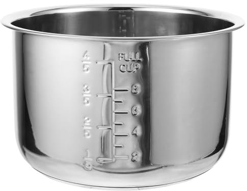 Luxshiny Stainless Steel Pot Rice Cooker 10 Cup Replacement Inner Cooking Pot Electric Rice Cooker Pressure Cooker Pot Electric Cooker Liner Rice Maker Pan Rice Pot Electric Pressure Cooker