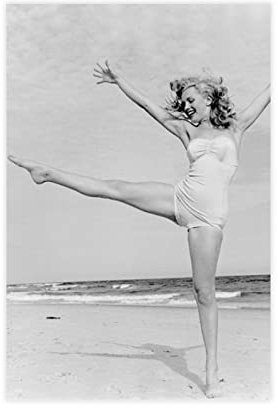 ZAPORA Marilyn Monroe Poster auf Leinwand, Schlafzimmer, Dekoration, Sport, Landschaft, Büro, Raumdekoration, Geschenk, ungerahmt, 30 x 45 cm