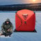 TESUGN Eisangeln Zelt Wasserdicht, 210D Oxford Tuch und Fiberglas Rods,Eingebaute Aufbewahrungstasche,für Winterfischen Outdoor Camping Zelt (Rot)
