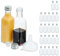 Relaxdays kleine Flaschen, 24er Set, 100 ml, Glasflaschen zum Befüllen, Schraubverschluss & Korken, transparent/silber