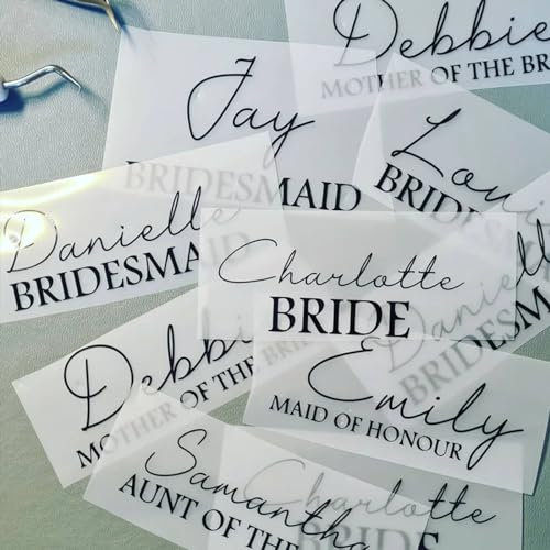 5 adesivi in vinile personalizzati con nome, etichette adesive per bottiglie d'acqua in vetro, adesivi per nome, palloncini per proposte di damigella d'onore, regali per feste di nozze, decorazione